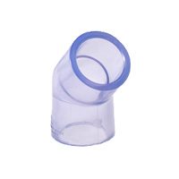 Clear PVC 45 Degree Elbow